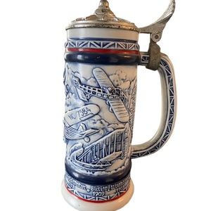 Vintage Ceramic Stein, Collectible Beer Mug made in Brazil